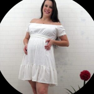Vestido curto lese e malha